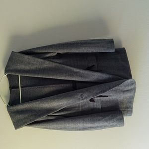 Simply vera vera wang hooded jacket coat Blazer Sz M Grey, shoulder 16" arm 24"